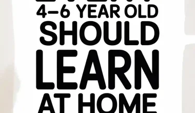 Early childhood learning guidelines for 4-6 year olds at home with educational activities.