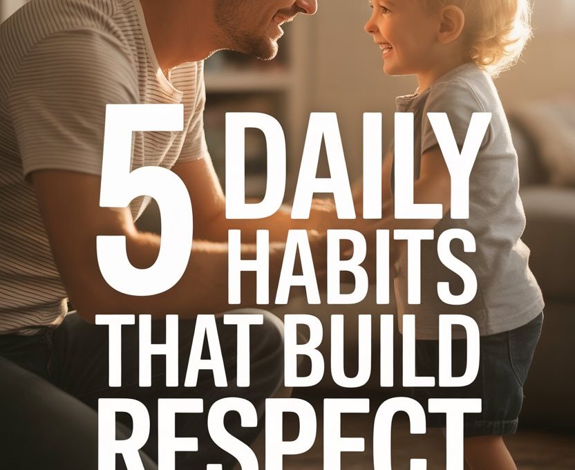 Father and child sharing joyful moment promotes family bonding and respectful parenting habits.