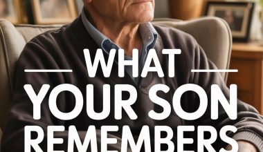 Elderly man contemplating legacy and memories in a cozy home setting with inspiring quote.