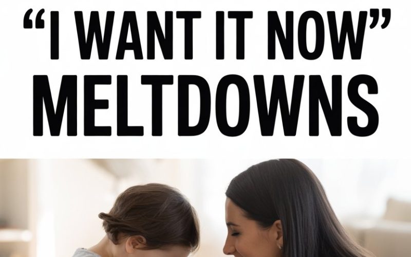 Calm, caring mother comforting upset child during a toddler meltdown with gentle support.