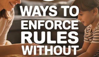 Calmly teaching kids rules through bonding and patience in a cozy, family-filled environment.