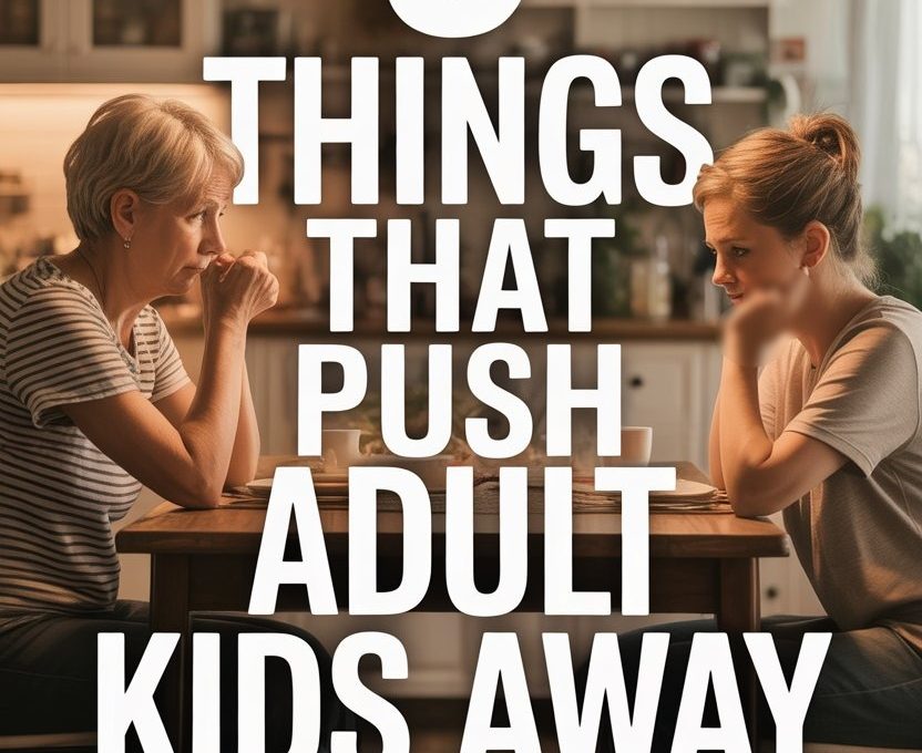 Family conflict and boundaries: parents and adult children discussing relationship challenges.