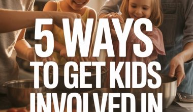 Family cooking together in a cozy kitchen with kids, parents, and joyful teamwork.