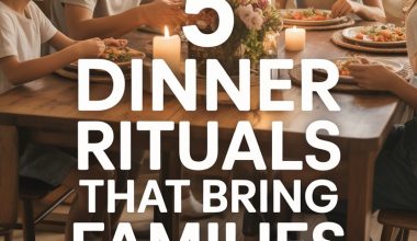 Family enjoying a joyful dinner together, emphasizing rituals that strengthen family bonds and connections.