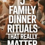 Family enjoying a dinner together, highlighting meaningful family rituals and bonds.