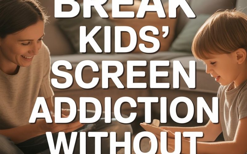 Family enjoying offline activities to reduce kids screen time and foster fun and connection.