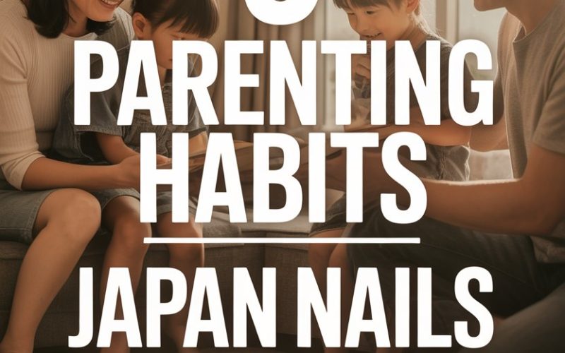 Warm Japanese family scene highlighting parenting habits versus other styles.