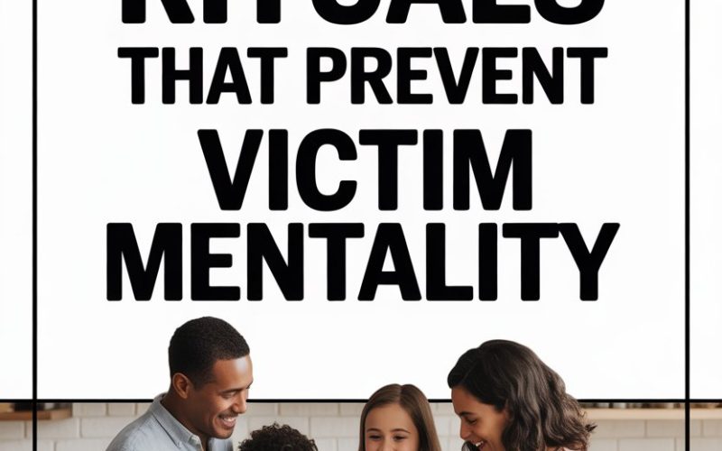 Family cooking together promotes resilience and prevents victim mentality through positive family rituals.