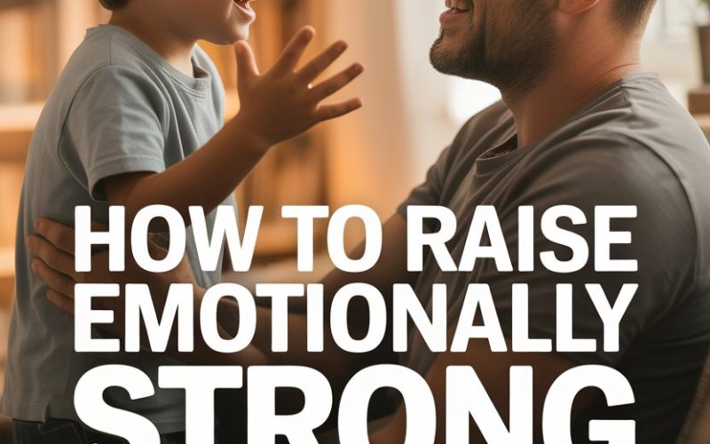 Happy father and son bond fostering emotional strength and positive parent-child relationships.
