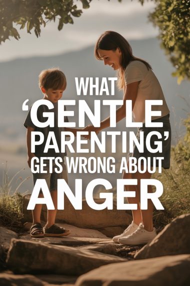 Mother and child practicing gentle parenting and managing anger with kindness outdoors.