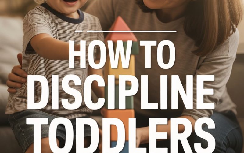 Happy toddler and caring mom stacking colorful educational wooden blocks together.