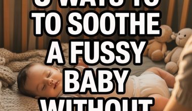 Peaceful nursery with sleeping baby and caregiver, featuring gentle soothing tips without picking up.