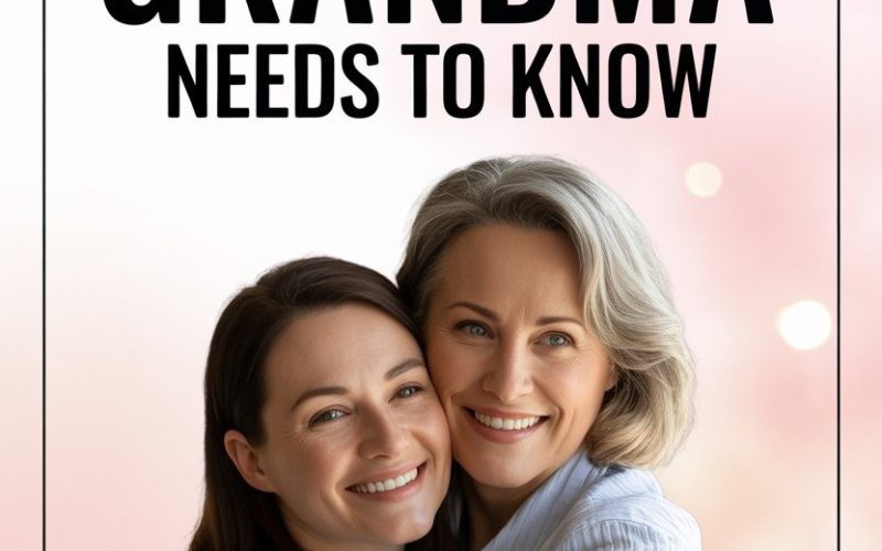 A heartfelt image of a new grandma and granddaughter embracing with love and warmth.