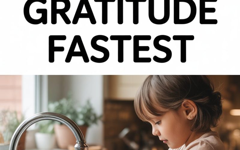 Young girl washing dishes teaches gratitude, responsibility, and work ethic through daily chores.