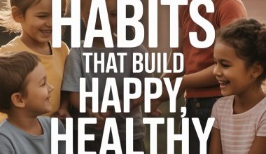 Children outdoors enjoying healthy habits, cooking with fresh vegetables, promoting happiness and wellness.