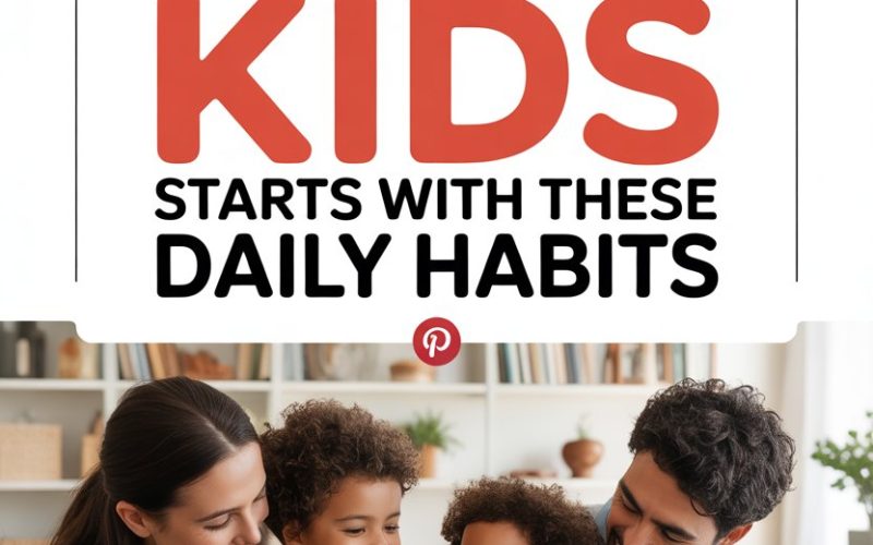 Family bonding over daily habits for happy, healthy kids in a cozy, nurturing home environment.