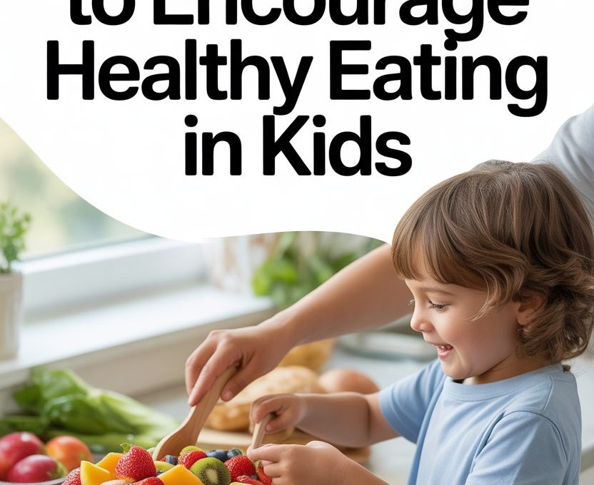 Young girl preparing colorful healthy fruit snacks with parental guidance in a bright, cheerful kitchen.