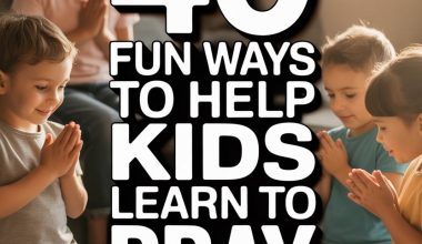 Children prayer time with beads, book, and peaceful reflection in a cozy, spiritual setting.