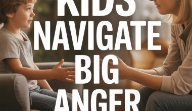 Parent and child engaging in a calm conversation about managing big anger moments.