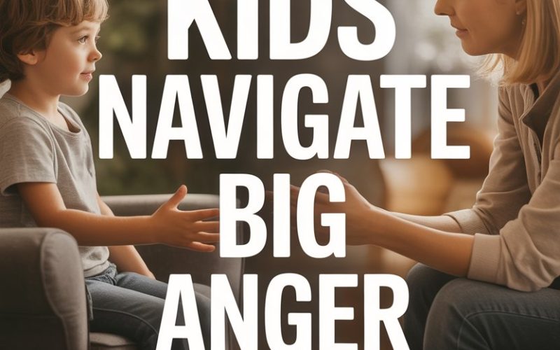 Parent and child engaging in a calm conversation about managing big anger moments.