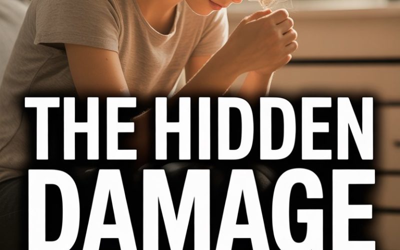 Young woman reflecting on emotional hidden damage caused by seemingly good parenting.