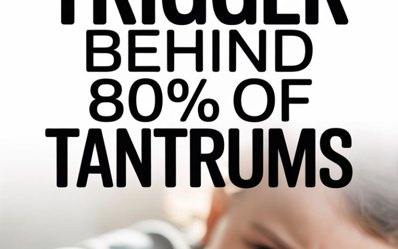 Child with tantrum and hidden triggers behind 80% of emotional outbursts.