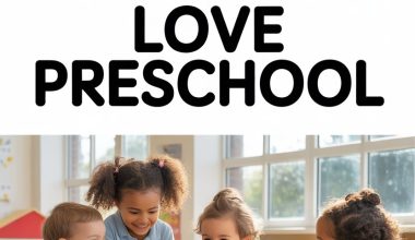 Toddler fun building blocks in a cheerful preschool classroom.