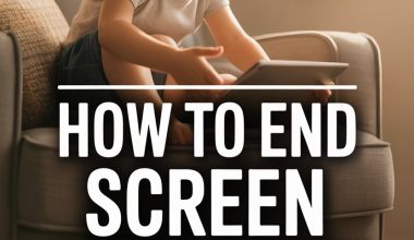 Child enjoying screen time on a tablet amid tips to prevent screen addiction in kids.