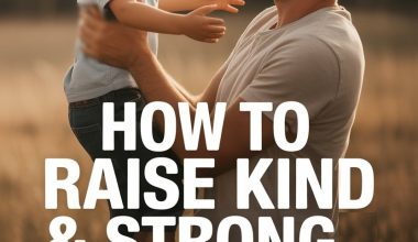 Happy father lifting son outdoors, promoting kindness, strength, and joyful family bonding.