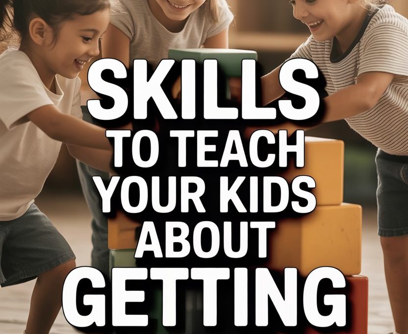 Children learning social skills through cooperative play with colorful blocks indoors.