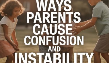 Children playing outdoors highlights parenting mistakes causing childhood confusion and emotional instability.