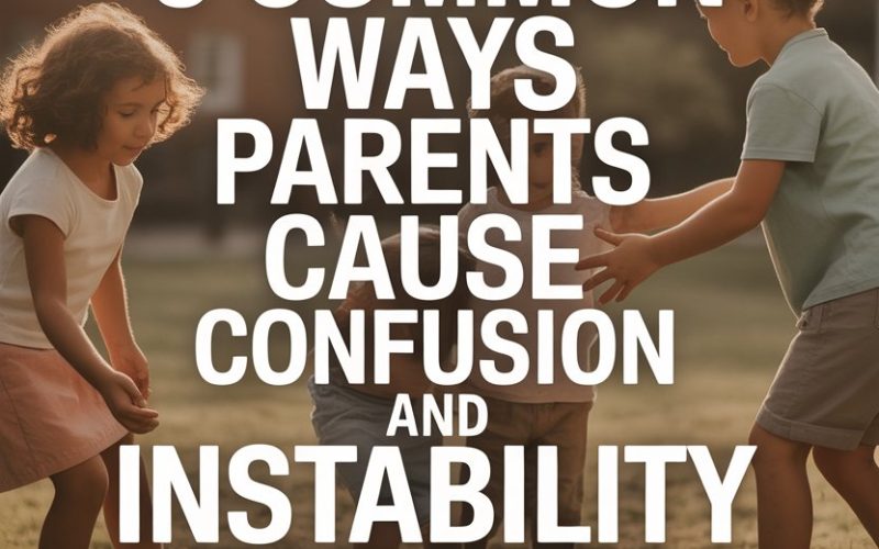 Children playing outdoors highlights parenting mistakes causing childhood confusion and emotional instability.