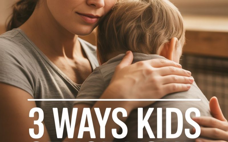 Mother comforting her child, highlighting emotional awareness of kids sensing caregiver burnout.