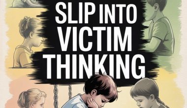 Children experiencing emotional vulnerability and victim mindset signs in this reflective illustration.