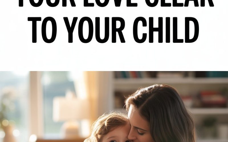 Mother and child sharing loving affection in a warm, cozy home setting.