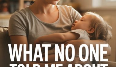 Mother holding child, showing emotional distress and hidden struggles with maternal anger.