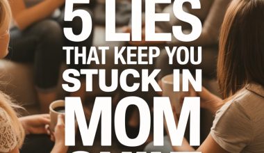 Women discussing motherhood, breaking free from guilt myths in a supportive, cozy support group.