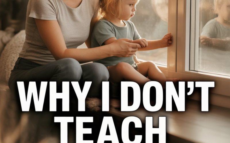 Mother and child sharing a tender moment by the window, promoting genuine values over social approval.
