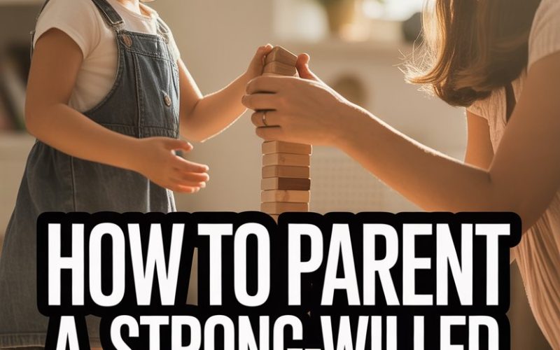 Mother and daughter building wooden blocks together in a cozy home, nurturing early childhood development.