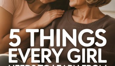 Mother and daughter sharing an intimate, loving moment highlighting important life lessons from mom.