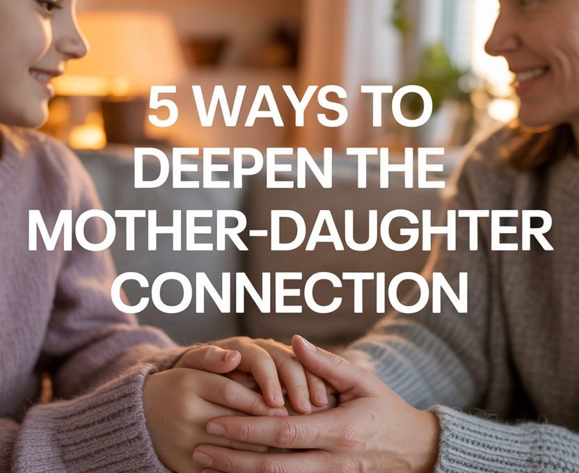 Close mother-daughter bond sharing tender moment in cozy, loving home environment.