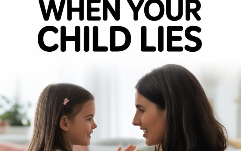 Mother and daughter having an honest conversation about lying in a warm, nurturing home environment.