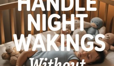 Peaceful sleeping child in crib with toys, showcasing tips for handling night wakings without nursing.