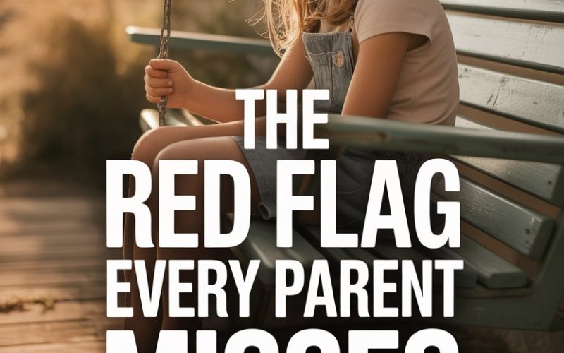 Young girl contemplating on porch swing, highlighting parental red flags parents often overlook.