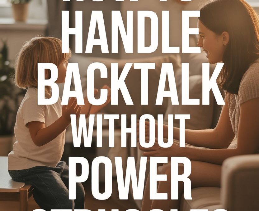 Mother and daughter having an emotional, nurturing conversation about backtalk and positive communication.