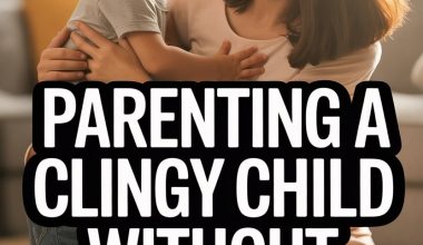 Mom comforting young, clingy child at home, promoting patience and nurturing in parenting.