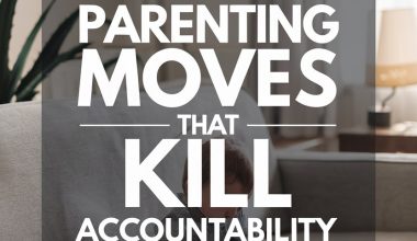 Child playing with toys on sofa in cozy living room with parenting mistakes that damage responsibility.