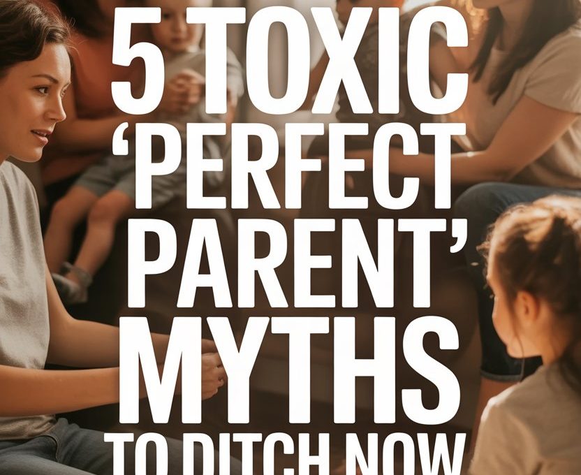 Parents discussing parenting myths in a warm, supportive, informal group setting.