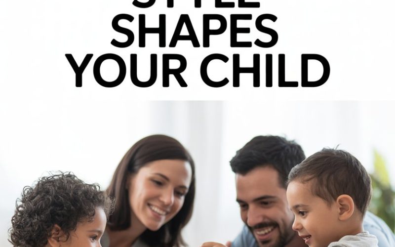 Family playing with colorful blocks, demonstrating how parenting style influences child development and happiness.
