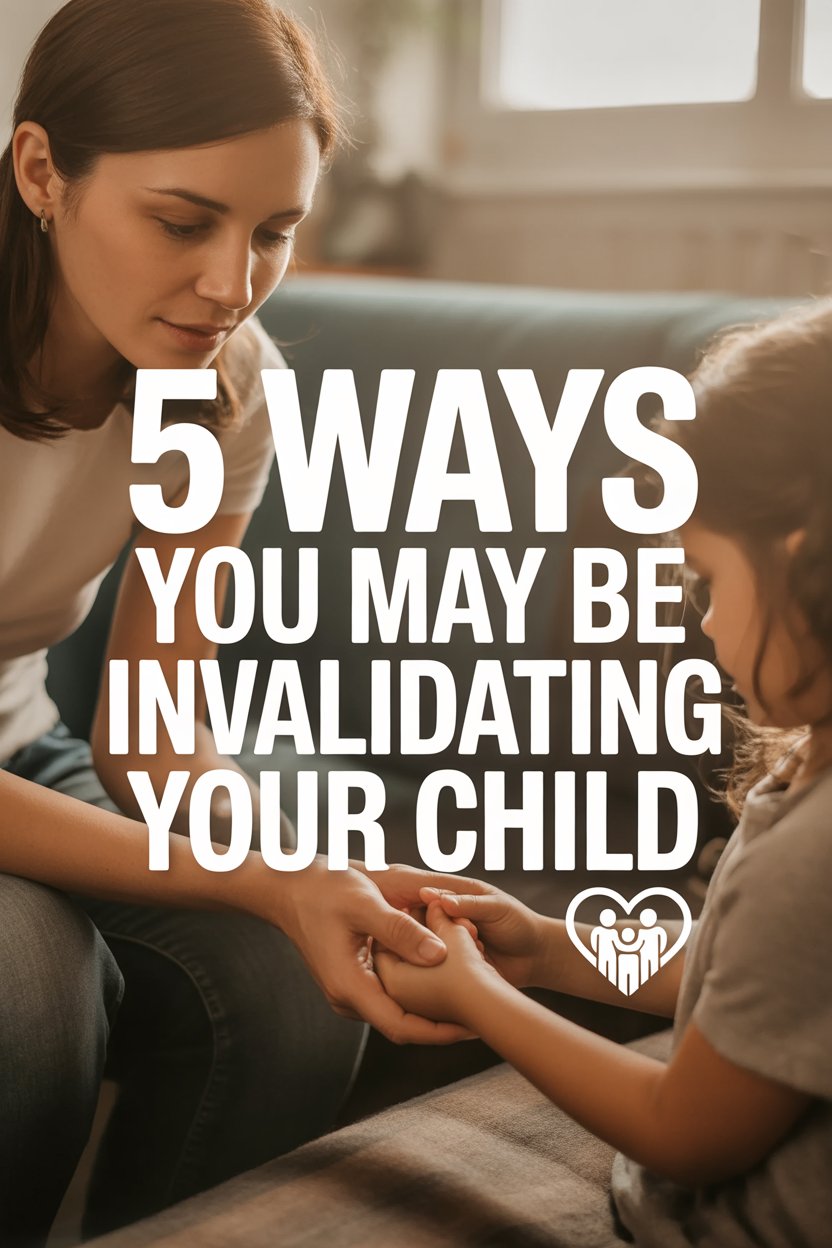 Woman comforting a child, highlighting ways to prevent invalidating your childs feelings.